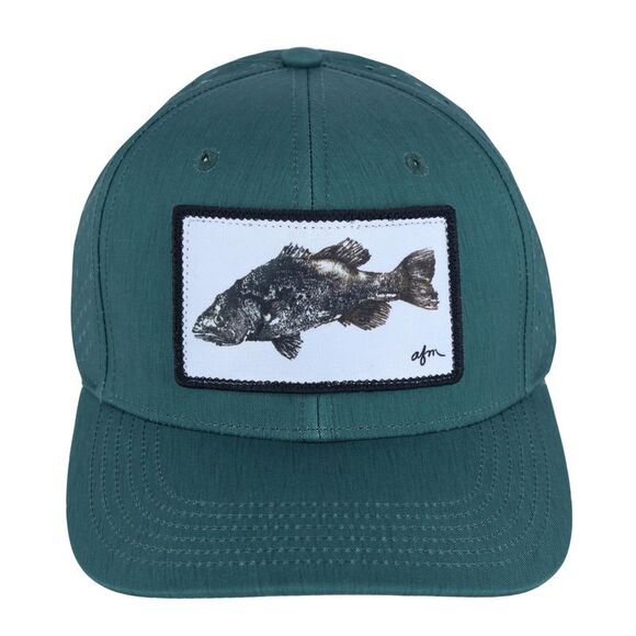 Midwest and Beyond Largemouth Bass Gyotaku Rempa Trucker Hat - Picture 1 of 3